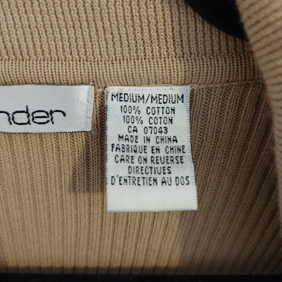 Outlander Cream/Tan Cotton Cardigan - Size M - Picture 7 of 12